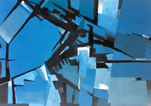 Az ég nyílásai - akril festmény, 110 000 Ft, 35x35 cm, kód: 139